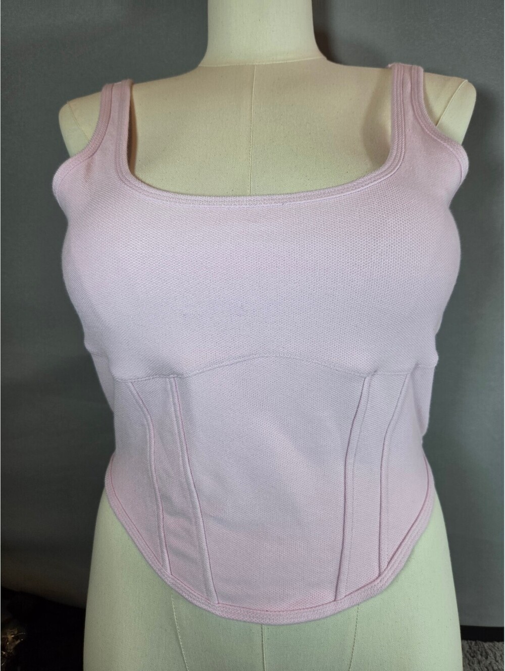 Victoria’s Secret PINK XXL Pink Corset Style Tank Top NWT Y2K Coquette